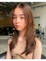 アンス 大阪梅田(ANs.)&nbsp;縮毛矯正ロング♪コスメストレート髪質改善ココアベージュ