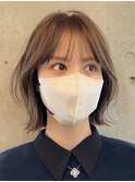 大人ボブ銀座レイヤーカット有楽町ミディアムボブベージュ