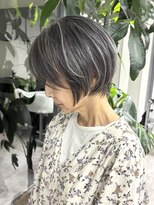 GBG 自由が丘&nbsp;くびれショートボブ40代50代グレイカラー白髪染め白髪ぼかし