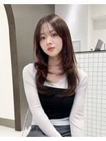 サンドイエナ 横浜店(sand yena)&nbsp;くびレイヤーボブルフネビージュ小顔ワンレンこなれミディ