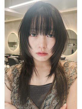 アンフィグ 吉祥寺(anfig) ウルフ/レイヤー/ハッシュカット/グレージュ/フェイクブラック