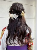 成人式/ヘアセット/和装ヘア/ハーフアップ