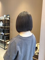 スーリール 戸畑店(Sourire) 髪質改善黒髪 ボブ 20代 乾かすだけでまとまる