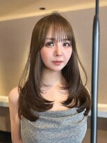 アイドットプラス 新宿(i.+SHINJUKU)&nbsp;【白神】ニュアンスレイヤー/顔周りカット/オリーブベージュ