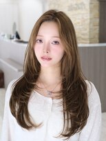 エアー 銀座(air) レイヤーカット/顔まわりカット/銀座/ロングレイヤー/グレージュ