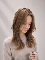 ヘアメイク アース 本庄早稲田店(HAIR & MAKE EARTH)&nbsp;ナチュラルベージュ_韓国ヘア_顔周りレイヤー_ヨシンモリ