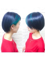 ヘアーエクステンド エフ 渋谷(f)&nbsp;ネイビーターコイズメッシュ