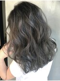 【Blanc/梅田】パールグレージュ＿ラフウェーブ＿グラデーション