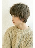 【二階堂光孝】丸みショートマッシュ 大人可愛いモカベージュ
