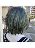 ◎ブリーチ必須☆グリーンカラーのbob◎