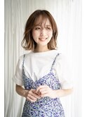 イヤリングカラーがポイント♪ニュアンスボブヘア・・・HINATA