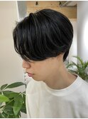 ニュアンスパーマセンターパートコンマヘアツーブロック
