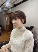 襟足ギリギリ切りっぱなしボブ【uiic stylist rira】