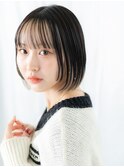 ツヤ髪にハイライトがキマるカジュアルボブd古河10代20代30代