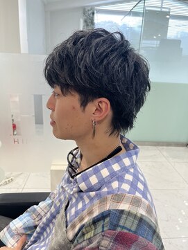 六本木美容室 白金店 無造作ミニウルフ【メンズカット/パーマ/メンズパーマ】