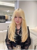 8859渋谷ブロンドホワイトアッシュ髪質改善ストレート韓国ヘア