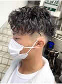ツイストスパイラルパーマ強めツイスパ刈り上げフェードカット