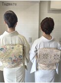ご友人同士で訪問着着付けヘアセット☆
