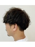 マッシュ系ハイライトパーマ