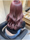 カシスピンクカラー「ミディアムスタイル」