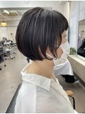 【中目黒】大人かわいい丸みショート☆黒髪