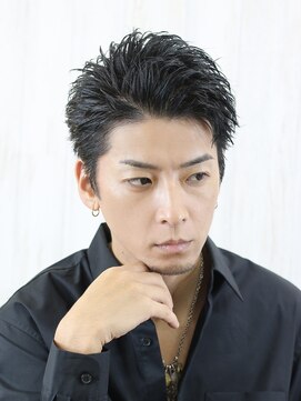 ベーア(Bar) 大人短髪オールバックアップバングスパイキーショート