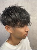 メンズパーマ 波打ち ツイストスパイラルパーマ