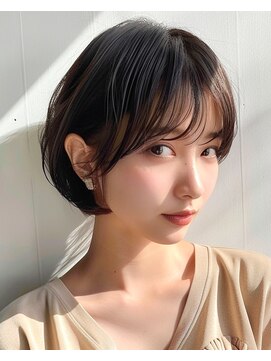 ゴカンムード(Gokan mood) ハイライトバレイヤージュダブルカラーショートカット30代40代