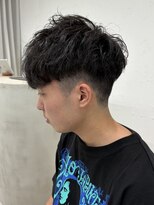 〇メンズフェードマッシュツイストスパイラルスペインカール