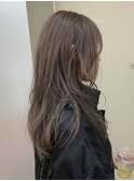 ロングレイヤー10代20代マロンブラウ