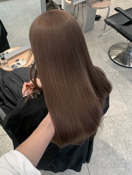 ペレ 梅田(PELE) ホワイトグレージュ/デジタルパーマ/チェリーブラウン/梅田