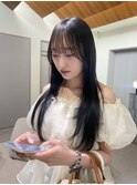 髪質改善/黒髪/ストレート/レイヤーロング／艶髪