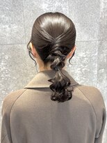 ピークアブー 原宿ハラカド(PEEK-A-BOO) ヘアセット 結婚式ヘア お呼ばれヘア タイトヘア ローポニー