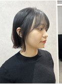 切りっぱなしボブ　外ハネボブ　大人ボブ　美髪矯正　縮毛矯正