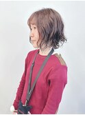 ＊外ハネボブゆるふわパーマボブ顎ラインボブニュアンスパーマ