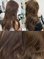 アマトウキョウスマートサロン(AMA TOKYO×Smart Salon) ヘーゼルベージュ ブリーチなし レイヤーカット 海外風