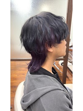 ヘアメイク オレンジトレ(Hair Make ORANGE tre) メンズウルフ  インナーカラー