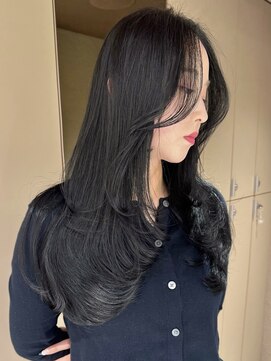 ブルーブラック/髪質改善/美髪/暗髪/レイヤーカット[恵比寿駅]