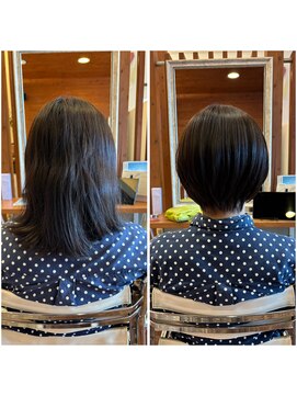 ピールアーク(peal ark) くびれショートボブ赤みなしブラウン