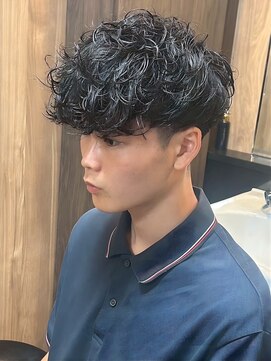 ヒロギンザ 銀座一丁目店(HIRO GINZA) 【メンズパーマ】波巻き×マッシュ/束感/小顔効果/フェード