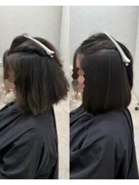 シンシア 銀座(sinsia) 30代　癖と乾燥で膨張する髪も乾かすだけで内巻きボブに！