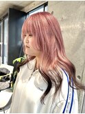 ピンク×ブラウンエンドデザインカラー