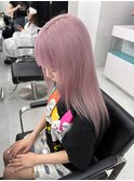 [新宿駅/イメチェン/ピンクベージュ/前髪]