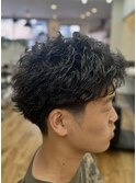 アクティブショート　スパイキーショートラフパーマルーズパーマ