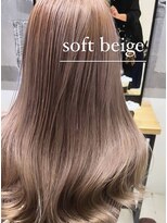 アース いわき店(HAIR&MAKE EARTH)&nbsp;ソフトベージュ×毛先コテ巻きロング