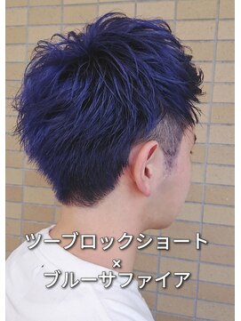 ミアロ 泉中央店(miaro) 【青春★ブルーサファイア×ツーブロックショート】スガワラ担当