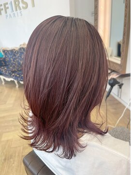 コワファースト 大分(COIFF1RST) ピンクブラウンカラー