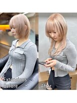 ディア(.eer)&nbsp;ダブルカラー/ホワイトミルクティーベージュ/エクステウルフ