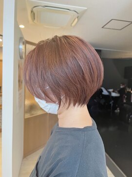 チェレ アズーリ 狭山店(Chere azuri) 白髪ぼかしハイライトカラー/30代40代ショート/ピンクベージュ