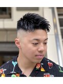 スキンフェード　アイロンパーマ